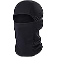 Army Green Face Mask Balaclava HikeValley Adjustable Motorcycle Windproof UV Protection Breathable Unisex Hoods (Black)