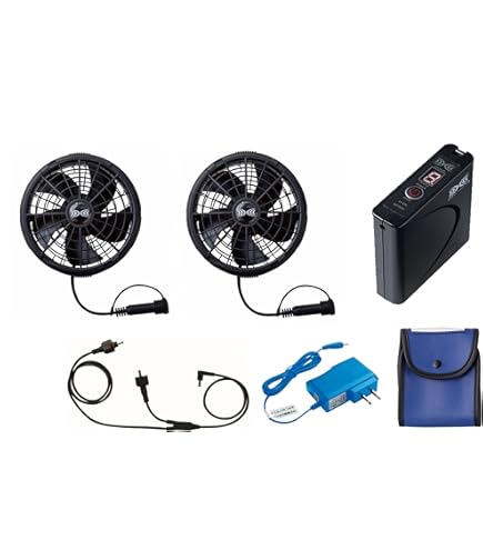 空調 ファン2個セット ブラック Amazon.co.jp: 空調服 ワンタッチファン ブラック FA24112K90