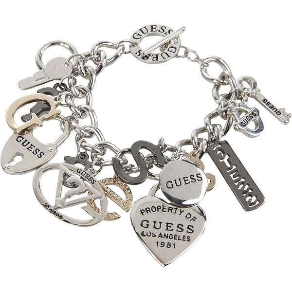 GUESS チャームブレスレット シルバー Amazon.co.jp: GUESS レディース トグルチャームブレスレット シルバー