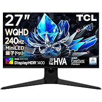Amazon.co.jp: TCL 27R73Q 27インチ QD-MiniLED HVAパネル WQHD 240Hz