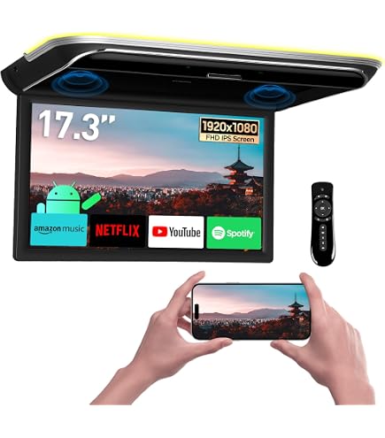 Amazon.co.jp: XTRONS フリップダウンモニター 19.5インチ 4+64GB