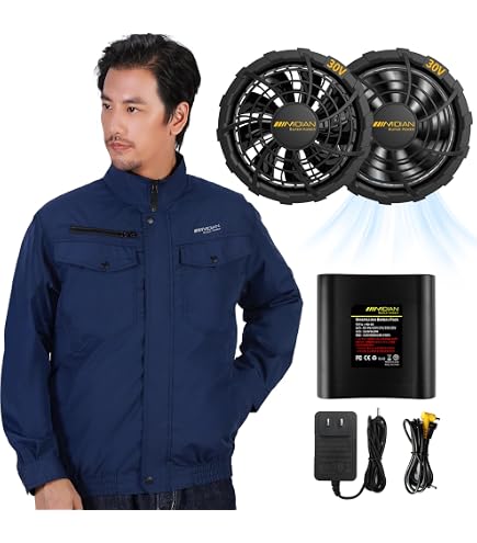 Amazon.co.jp: 【30Vファン付き作業服用バッテリー】30V超強力パワー