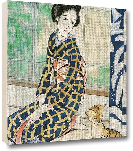 Amazon.co.jp: ＜竹久夢二＞ 複製画「黒船屋」モスグリーン