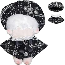 Amazon.co.jp: ツイード ベレー帽&ケープ 10cm用 ブラック ポンチョ