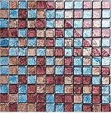 ブルーReddish Foilsガラスmesh-mountedモザイクタイルシートキッチンバスルーム壁の油や水泳プール12 in。X 12 In。lsjb04 11PCS 11sq.ft/pack マ