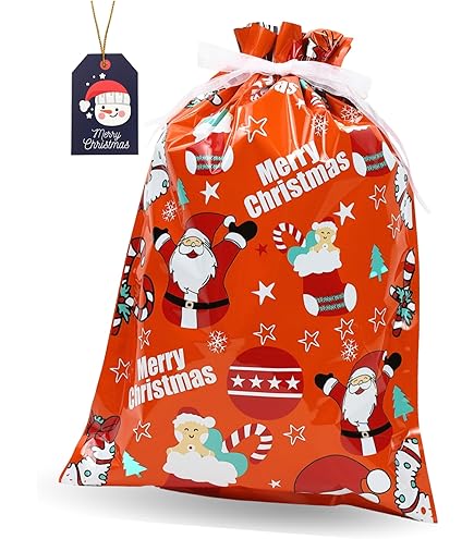 Amazon.co.jp: インディゴ クリスマス ラッピング袋 グリーティング