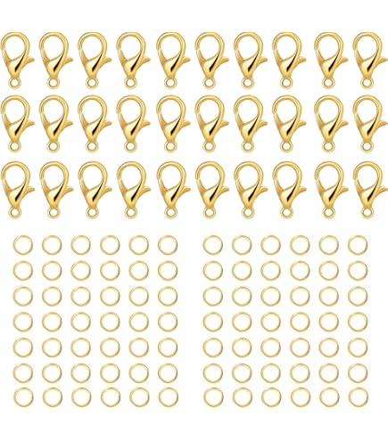 50PCS 18K Gold Lobster Claw Clasps - 10mmx5mm Jewelry Making Clasps For Bracelets & Necklaces