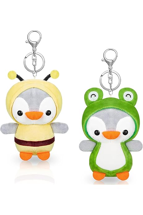 stuffed penguin keychain