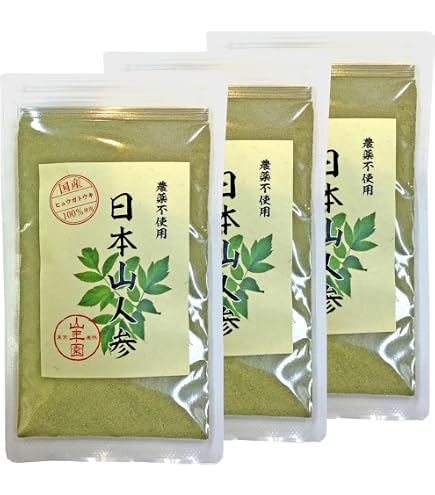 Amazon | 【神の草】日本山人参 日本山人参茶 粉末 50g×5袋 湯呑約500