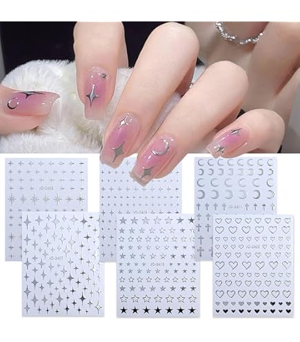 Amazon | (DTL-26) シルバー キラキラ・ダイヤモンドネイルシール