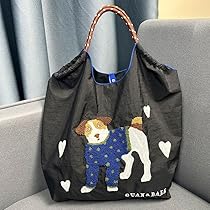 GUAN AND BALL キャラクター バッグ Amazon | [Guan and Ball] の Mサイズ刺繍エコバッグは(M