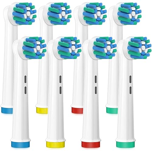 Cross Toothbrush Heads Compatible With Oral B Pro Toothbrush, Vitality Plus, Pro 700 100 300 2000, Replacement Brush Heads Cr