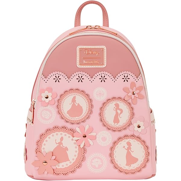Loungefly Disney Triple Pocket Mini Backpack Princess Collage Official One Size Clothing, Shoes & Accessories