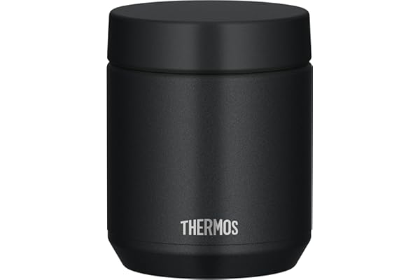 【食洗機対応モデル】 サーモス 真空断熱スープジャー 300ml ブラック 全パーツ食洗機OK 保温保冷 お手入れ簡単 口当たりがやさしい丸口設計 スタンダードモデル JED-300 BK