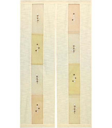 Amazon.co.jp: のれん 麻100％ せりさわ 江戸染 芹沢銈介 : ホーム