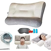 人間工学メモリーフォーム枕 ホワイト/グレー Amazon｜枕 まくら 低反発メモリーフォーム 安眠枕 頭・頚椎・肩