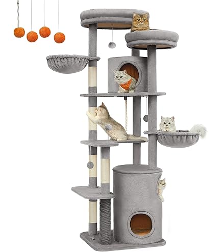 スペース節約できる室内用キャットタワー、大型猫もOK スペース節約できる室内用キャットタワー、大型猫もOK