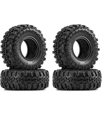 Amazon | INJORA 4個1.55インチソフトラバーホイールタイヤ1.55インチ