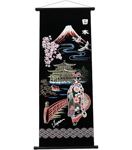 Amazon.co.jp: 松村雄山『瀧登鯉』日本画 掛け軸 魚 鯉の滝登り 滝上り