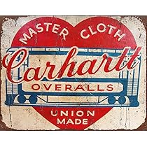 Carhartt　ヴィンテージ　看板　ブリキ　アメリカ Carhartt ヴィンテージ 看板 ブリキ アメリカ - メルカリ