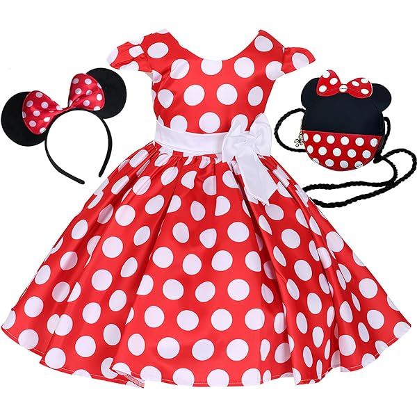 Amazon.co.jp: [TUAHOUS] ドレス コスプレ 子供3点セットミッキー