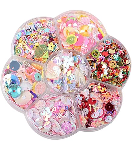 Amazon.co.jp: スパンコールミックス ~ 6mm フラット ~ 穴なし