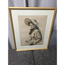 Amazon.co.jp: 小磯良平 複製画 外国婦人 女性像 人物画 額装