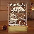 to My Bestie Gifts,Friends Night Light for Best Friend Sister Boys & Girls Women BFF Birthday Holiday Friendship, Soft Warm W
