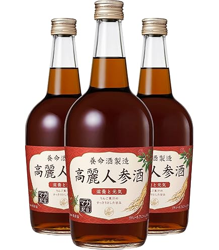 Amazon.co.jp: 養命酒製造 高麗人参酒 （700ml ） 3本セット ／ 乾燥