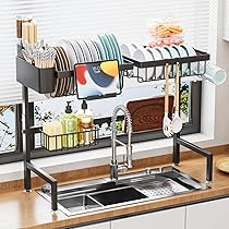 Amazon｜ADBIU食器 水切り水槽の上（サイズ拡張可能幅68〜86cm）, 2段