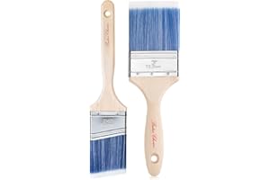 Bates - 2 Pack, 3 Inch & 2.5 Inch, Wood Handle, Paint Brushes Set, Professional House, Trim, Sash Paint Brush