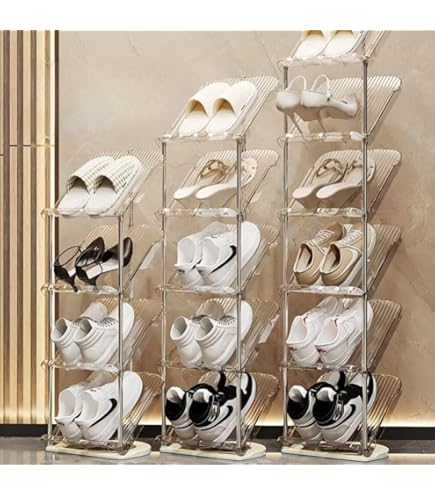 Amazon｜シューズラック スリム 靴収納 斜め置き 6段 下駄箱 玄関収納