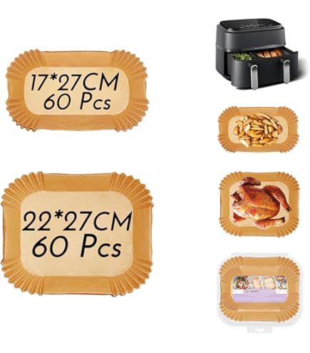 2 Inserts Gaufrés Pour Philips Dual Basket Airfryer 3000 6L/3L – Silicone