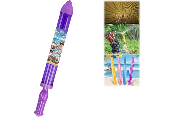 TattiOut 水鉄砲 花火 花 改良拡大版 330ml SNSで大話題 ウォーターガン 水でっぽう みずでっぽう ウォーターフラワー 水遊び おもちゃ ビーチ お風呂 プール 子供 キッズ 遊び道具 ピストン式 推奨年齢: 6+ TO24FB022 パープル