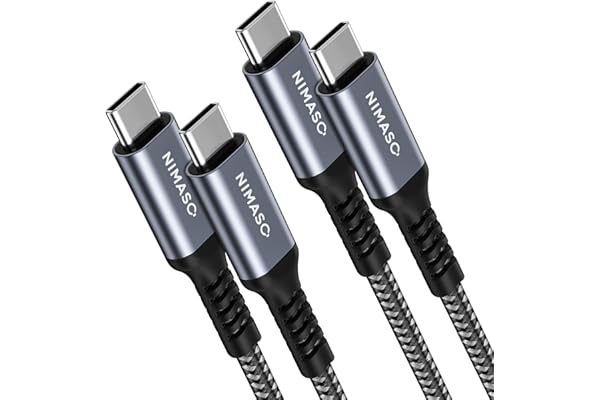 【2m+2m PD対応 60W急速充電】NIMASO USB C/Type C to Type C ケーブル iPhone17、iphone 17Pro、いPhone16/15、goofle pixel 10,iPad mini7/6 、MacBook、iPad Pro/Air、Galaxy S25/S24/S23/S22/S21、Sony、Pixel等Type-c機種対応 NCA20C52