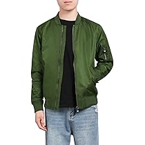 Amazon | [YUNCLOS] フライトジャケット MA-1 ミリタリー 裏