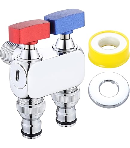 ステンレススチール 浄水器 2接続口 Amazon | Jeonestan散水用 二股蛇口 洗濯機 ミニ2口水栓 真鍮製 凍結