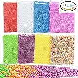 発泡 スチロール スライム ボール Foam Balls for Slime カラフル 0.08-0.35 inch スライム粘土 知育玩具 スライム用品 クリエイティブ DIY 工芸品 結婚式 パー