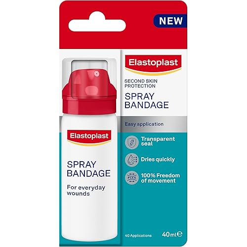 Elastoplast Second Skin Spray Bandage 40ml | Waterproof Resistant | Transparent Seal | Protects Against Dirt & Water | Ultra-
