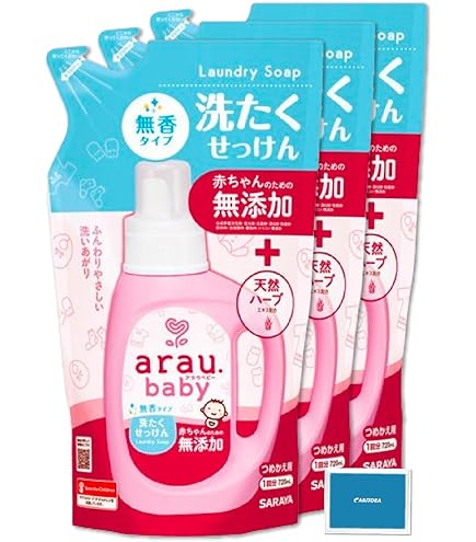 アラウベビー　詰め替え用720ml  19個　洗濯用洗剤 SARAYA（サラヤ） arau.baby(アラウ.ベビー) 洗たくせっけん 無香