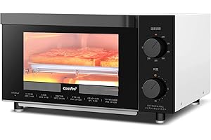 COMFEE' オーブントースター 4枚焼き 12L イマー設定 1200W 上下ヒーター トレー付き お手入れ簡単 省スペース設計 CF-AC121