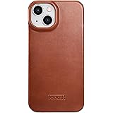 iPhone14 手帳型ケース 6.1インチ 【ICARER】 本革 牛革 ビンテージレザー カバー ブラウン Magsafe対応 【日本正規代理店品】アイフォン カバー