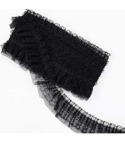 トーションレースのフルボンネット　黒 株) 一井商店 トーションレース 幅20mm 10m巻 黒 TL7502-09 1