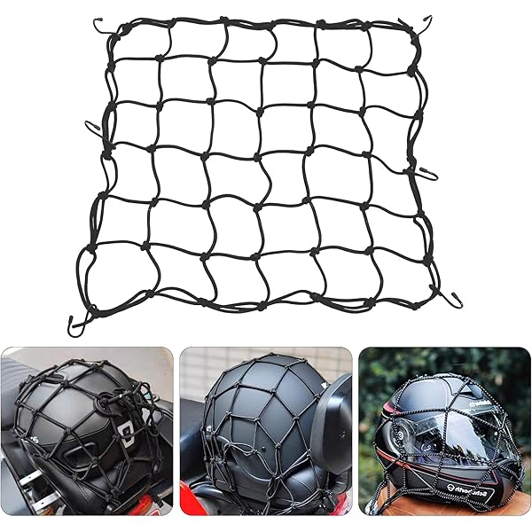 40x40cm Cargo Net Motorbike Helmet Mesh Storage Motorcycle, 51 OFF