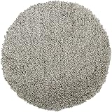 アンドエヌイー(&NE) 低反発シャギーチェアパッド Pale マル アッシュグレー NEK-090M-AG