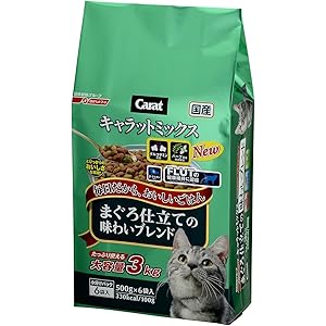 キャラット キャットフード まぐろ仕立ての味わいブレンド 国産 フィッシュ 3kg (500g ×6袋入)