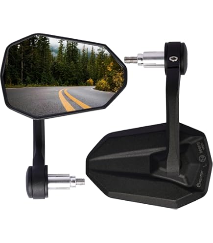 Amazon | KiWAV バーエンドミラー イクリプス 黒 16mmネジ式 Yamaha