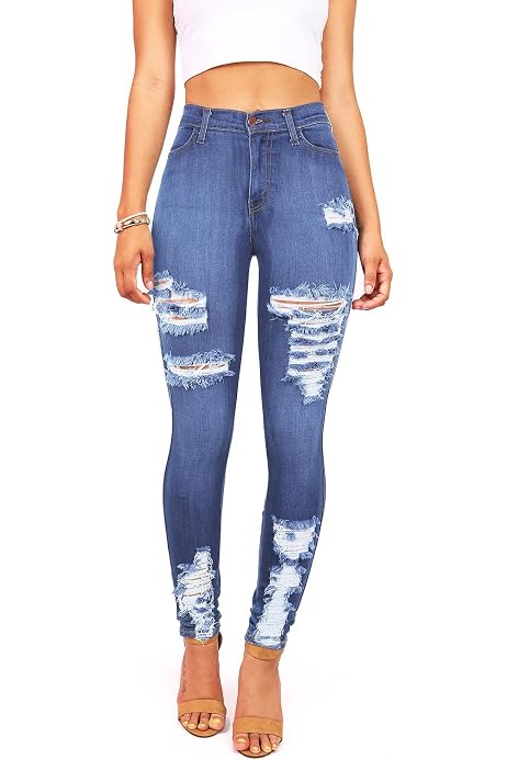 High Waist Skinny Jeans (9 Dark Denim 