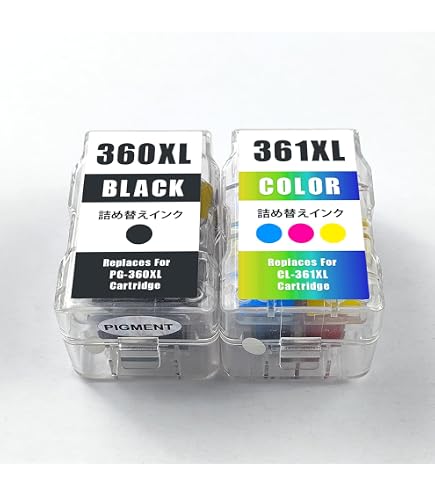 Amazon.co.jp: BC-360 BC-361 キヤノン用 詰め替えインク BC-360XL