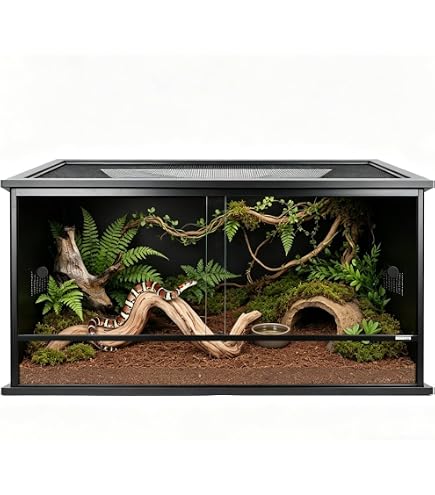 Amazon | Zoo Med ReptiBreeze LED Lights Deluxe Black Screen Cage